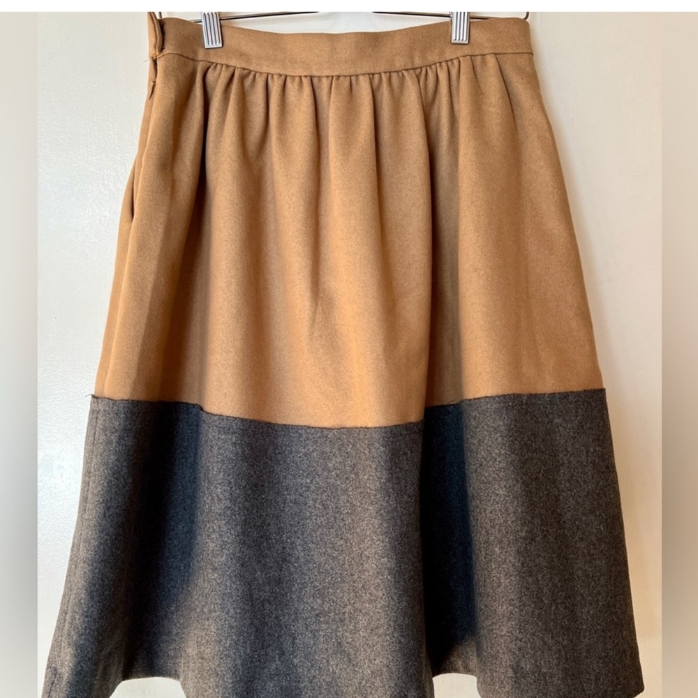 J.Crew Collection Two Toned Circle Skirt Jenna Lyons 49604 Sz Petite 10 - Picture 3 of 5